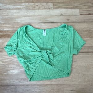 Green Pacsun Twisted Top